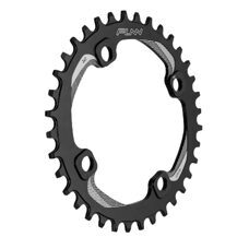 FUNN, CHAIN RINGS, SOLO NARROW-WIDE CHAIN RING, AL7075,36T, Anodised Black, BCD 104mm wo/ bolts - 36T, Black