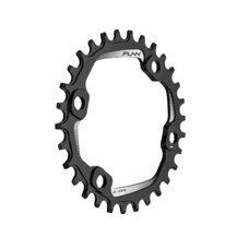 FUNN, CHAIN RINGS, SOLO 96 NARROW-WIDE CHAIN RING, Anodised Black, BCD 96mm wo/ bolts - 30T, Black