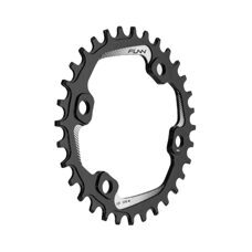 FUNN, CHAIN RINGS, SOLO 96 NARROW-WIDE CHAIN RING, Anodised Black, BCD 96mm wo/ bolts - 32T, Black