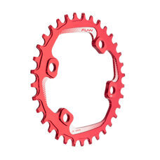 FUNN, CHAIN RINGS, SOLO 96 NARROW-WIDE CHAIN RING, Anodised Red, BCD 96mm wo/ bolts - 34T, Red