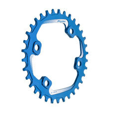 FUNN, CHAIN RINGS, SOLO 96 NARROW-WIDE CHAIN RING, Anodised Blue, BCD 96mm wo/ bolts - 34T, Blue