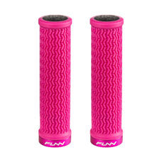 FUNN, GRIP, HOLESHOT GRIPS, One-sided lock, triple fin design, hardened end section, outer dia. 30.5mm, W/O Flange - 130mm, Pink