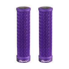 FUNN, GRIP, HOLESHOT GRIPS, One-sided lock, triple fin design, hardened end section, outer dia. 30.5mm, W/O Flange - 130mm, Purple