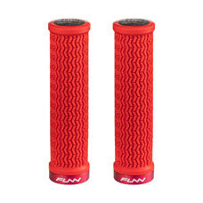 FUNN, GRIP, HOLESHOT GRIPS, One-sided lock, triple fin design, hardened end section, outer dia. 30.5mm, W/O Flange - 130mm, Red