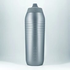 KEEGO Cycle, Sportflasche & Bidon, Stück, mit EasyClean Cap, 750 ml, Generation 04, Aussenhülle aus Recycling Material, made in Austria, SILVER DUST - silber
