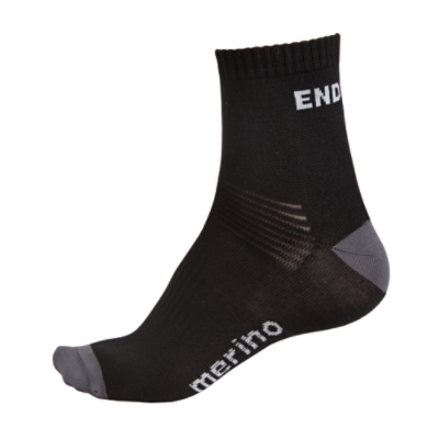 ENDURA, Sportsocken, BAABAA MERINO 2PK SOCKS 99, Grösse: L-XL, Farbe: schwarz