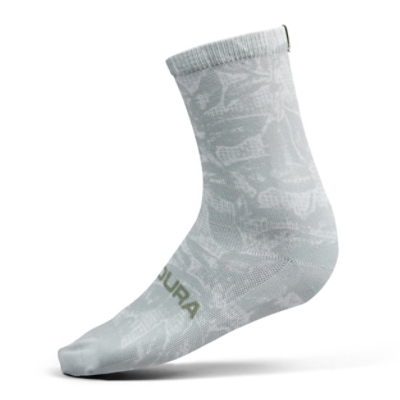 ENDURA, Sportsocken, GRID FLORAL LTD PRINT SOCK  MGY, Grösse: S-M, Farbe: grau