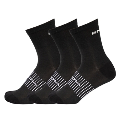 ENDURA, Sportsocken, COOLMAXｮ RACE  3-P SOCK BK, Grösse: L-XL, Farbe: schwarz