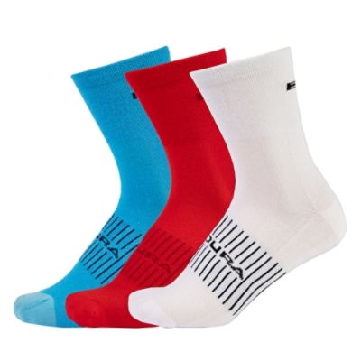 ENDURA, Sportsocken, COOLMAXｮ RACE  3-P SOCK WH, Grösse: S-M, Farbe: weiss