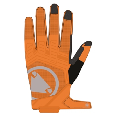Endura, Velohandschuhe, WMS SINGLETRACK L/S PRINT TEE, Grösse:M, Farbe:orange