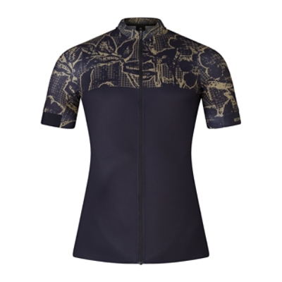 ENDURA, Velotrikot, FLORAL FS260  S/S JERSEY BK, Grösse: L, Farbe: schwarz