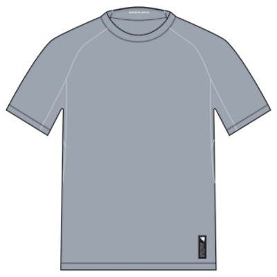 Endura, Velotrikot, ALLTRACK ROUT S/S TECH TEE, Grösse:L, Farbe:grau