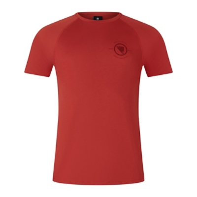 ENDURA, Velotrikot, LOOP S/S TECH TEE BRK, Grösse: L, Farbe: rot