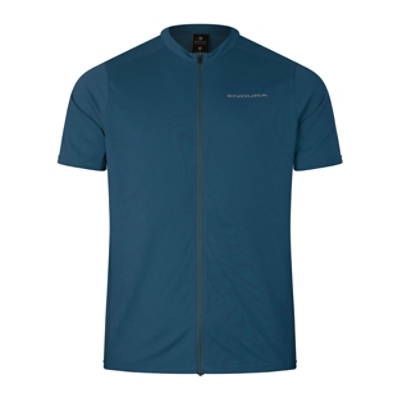 ENDURA, Velotrikot, LOOP S/S ZIPPED JERSEY BAB, Grösse: XL, Farbe: blau