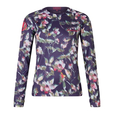 ENDURA, Velotrikot, FLORAL WMS LTD  L/S TEE BRA, Grösse: M, Farbe: violette