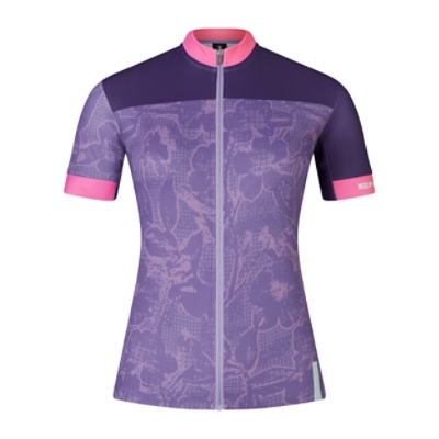 ENDURA, Velotrikot, FLORAL WMS FS260  S/S JERSEY BRA, Grösse: L, Farbe: violette