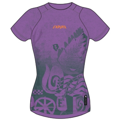 Endura, Velotrikot, WMS FS260 PRINT  S/S JERSEY, Grösse:L, Farbe:violette