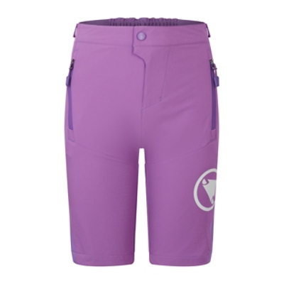 ENDURA, Velohosen, KIDS MT500JR SHORT II TI, Grösse: 7-8, Farbe: violette
