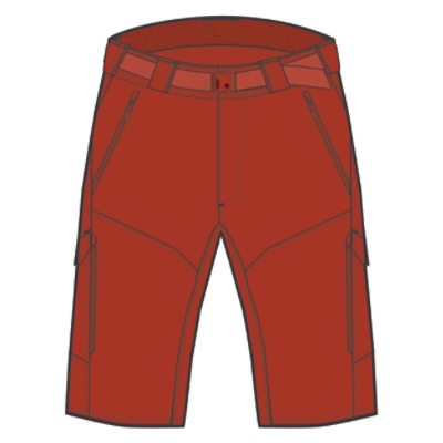 Endura, Baggy Shorts, LOOP WAIST SHORT, Grösse: M, Farbe: rot