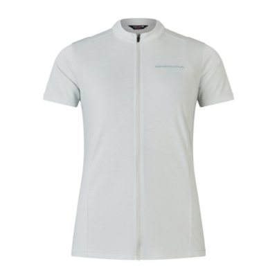 ENDURA, Velotrikot, WOMEN'S LOOP S/S ZIPPED JERSEY MGY, Grösse: XS, Farbe: grau