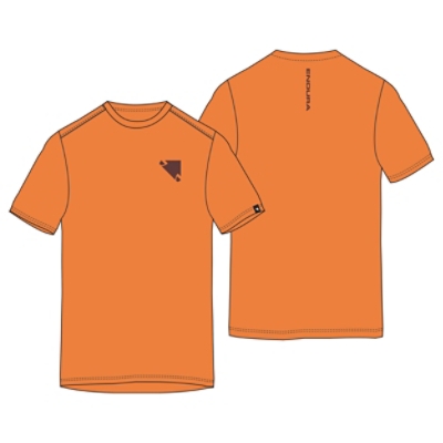 Endura, Non-Technical T-Shirt, SINGLETRACK CORE TEE II, Grösse: L, Farbe: orange