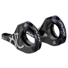 FUNN, STEM, RSX STEM Ø31.8, AL6061 FULL CNC, 31.8mm,RS Boxxer design,Adjustable 45mm&50mm Ext., 31.8 mm - 30mm Rise, Anodised Black, w/black faceplate