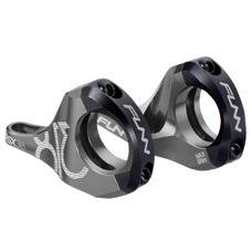 FUNN, STEM, RSX STEM Ø31.8, AL6061 FULL CNC, 31.8mm,RS Boxxer design,Adjustable 45mm&50mm Ext., 31.8 mm - 30mm Rise, Anodised Gray, w/black faceplate