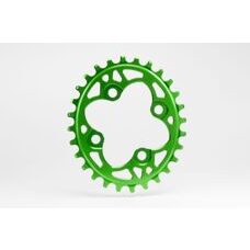 absoluteBLACK, Kettenblatt, OVAL, MTB, 64/4, N/W, GREEN - GRÜN, 28 Zähne