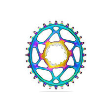 absoluteBLACK, Kettenblatt, OVAL, MTB, für Sram, DIRECT MOUNT, GXP - N/W, 3mm Versatz, Boost, PVD RAINBOW oil slick, 36 Zähne