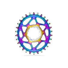 absoluteBLACK, Kettenblatt, OVAL, MTB, für Sram, DIRECT MOUNT, GXP - N/W, 3mm Versatz, Boost, PVD RAINBOW oil slick, 34 Zähne