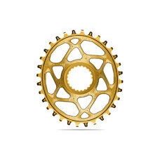 absoluteBLACK, Kettenblatt, OVAL, MTB, für Shimano, DIRECT MOUNT, kompatibel mit HG+ 12-fach Kette, GOLD, 32 Zähne