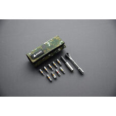 GRANITE Rock'n'Roll, Reparatur Werkzeugset, mit Ratschen-Steckschlüssel-Set, Ratched MinitooL, GREEN CAMO