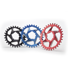 FUNN, CHAIN RINGS, SOLO DX NARROW-WIDE CHAIN RING, AL7075, Anodised Blue, SRAM Direct mount, 6mm offset, SRAM Direct mount - 28T, Blue