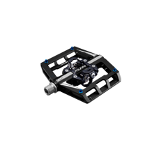 FUNN, PEDAL, MAMBA PEDAL - GRS (Grease Renew System), Two Sides Clip, AL6061 Extruded w/CNC, two sides CLIP, CrMo axle, DU bush/Sealed catridge bearing - Cr-Mo Axle w/Steel blue Pins, Anod. Black