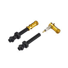 GRANITE Juicy Nipple & Ventil Small, PRESA, Inkl. Tubeless-Ventile schwarz, Länge 44mm, Ventilkappen Juicy Nipple, GOLD