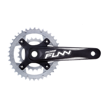 FUNN, CRANKSET, RIDGE CRANK - AL6061, Double Chainrings 28AL/42AL , AL6061, 175mm, 68/73mm BB,BCD:64/104mm, 28-42T grey rings , 10 Speed, 42AL/28AL - 175mm, Blast Black anodised