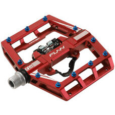 FUNN, PEDAL, MAMBA PEDAL - GRS (Grease Renew System), One Side Clip, AL6061 Extruded w/CNC, one sides CLIP, CrMo axle, DU bush/Sealed catridge bearing - Cr-Mo Axle w/Steel blue Pins, Anod. Red