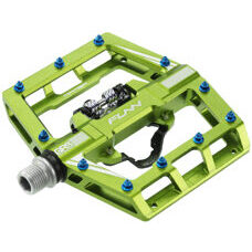 FUNN, PEDAL, MAMBA PEDAL - GRS (Grease Renew System), One Side Clip, AL6061 Extruded w/CNC, one sides CLIP, CrMo axle, DU bush/Sealed catridge bearing - Cr-Mo Axle w/Steel blue Pins, Anod. Wasabi