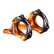 FUNN, STEM, Direct Mount, RSX STEM Ø35, AL6061 FULL CNC, 35mm,RS Boxxer design,Adjustable 45mm&50mm Ext., 35 mm - 20mm Rise, Anodised Orange, w/black faceplate