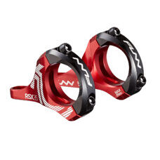 FUNN, STEM, Direct Mount, RSX STEM Ø35, AL6061 FULL CNC, 35mm,RS Boxxer design,Adjustable 45mm&50mm Ext., 35 mm - 20mm Rise, Anodised Red, w/black faceplate