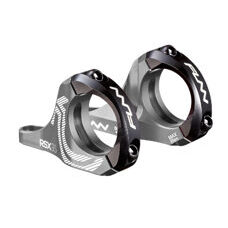 FUNN, STEM, Direct Mount, RSX STEM Ø35, AL6061 FULL CNC, 35mm,RS Boxxer design,Adjustable 45mm&50mm Ext., 35 mm - 30mm Rise, Anodised Gray, w/black faceplate