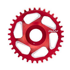 FUNN, CHAIN RINGS, SOLO ES NARROW-WIDE CHAIN RING for Shimano E-bike, Anodised Red, Shimano Direct mount E8000 & E7000 - 34T, Red