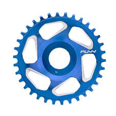 FUNN, CHAIN RINGS, SOLO ES NARROW-WIDE CHAIN RING for Shimano E-bike, Anodised Blue, Shimano Direct mount E8000 & E7000 - 34T, Blue