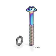 absoluteBLACK, Schraube, 1 Stück, für Flat Mount Caliper, Titanium, M5 x 27mm, Rainbow