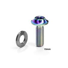 absoluteBLACK, Schraube, 1 Stück, für Flat Mount Caliper, Titanium, M5 x 15mm, Rainbow