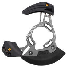 FUNN, CHAIN GUIDE, ZIPPA DH CHAIN GUIDE, AL-6061 Full CNC back plate,AL-7075 pully,incl. BB mount Adaptor, Tooth Capacity:32T~38T - ISCG05/External BB mount (with adaptor), Ano. Grey/Black