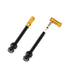 GRANITE Juicy Nipple & Ventil Medium, PRESTA, Inkl. Tubeless-Ventile schwarz, Länge 60mm, Ventilkappen Juicy Nipple, GOLD