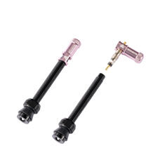 GRANITE Juicy Nipple & Ventil Medium, PRESTA, Inkl. Tubeless-Ventile schwarz, Länge 60mm, Ventilkappen Juicy Nipple, PINK - rosa