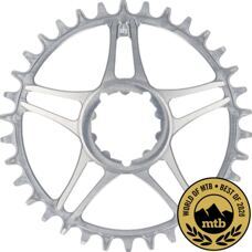 RADOXX components, Kettenblatt, RUND, MTB, für Sram, Chainring MTB 3Bolt, 36 Zähne, Clear - silber, Dangerholm Bergakungen Edition