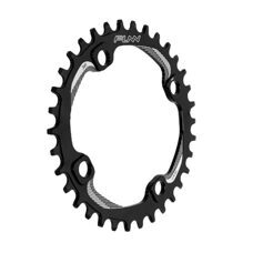 FUNN, CHAIN RINGS, SOLO NARROW-WIDE CHAIN RING, AL7075,34T, Anodised Black, BCD 104mm wo/ bolts - 34T, Black